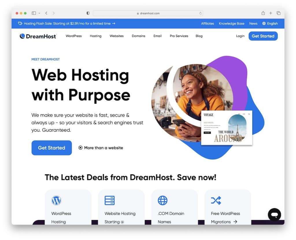 dreamhost monthly web hosting plans