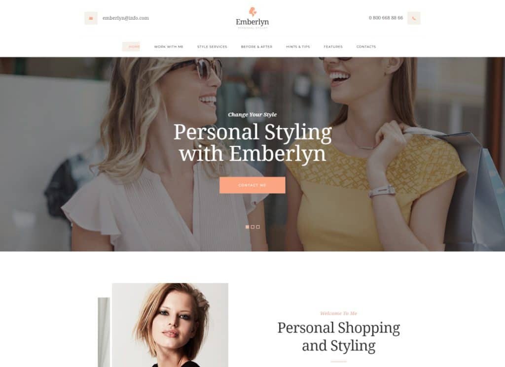 Emberlyn - Personal Stylist & Fashion Clothing WordPress Theme