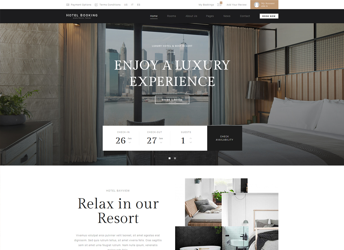 Hotel Booking | Hotel WordPress Theme