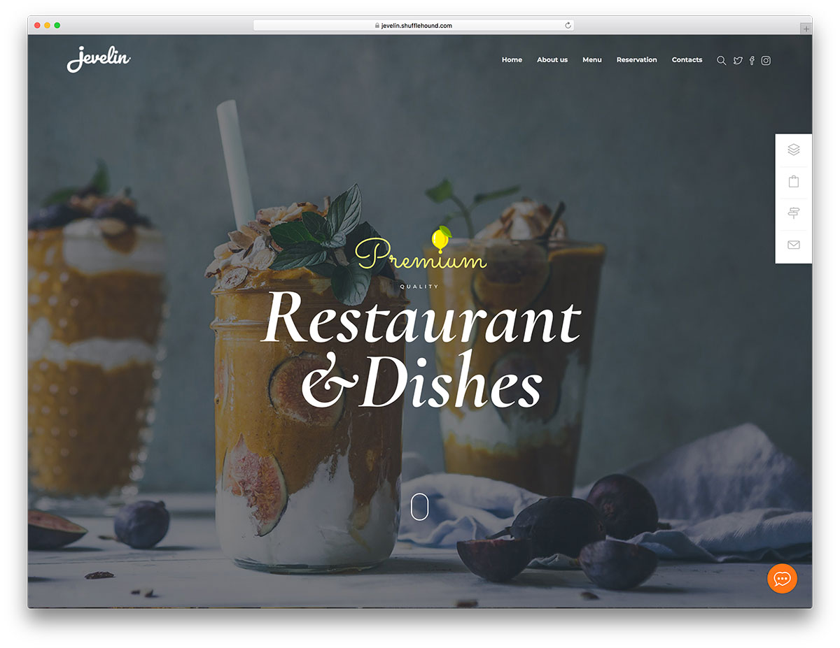 Fine Dining WordPress design
