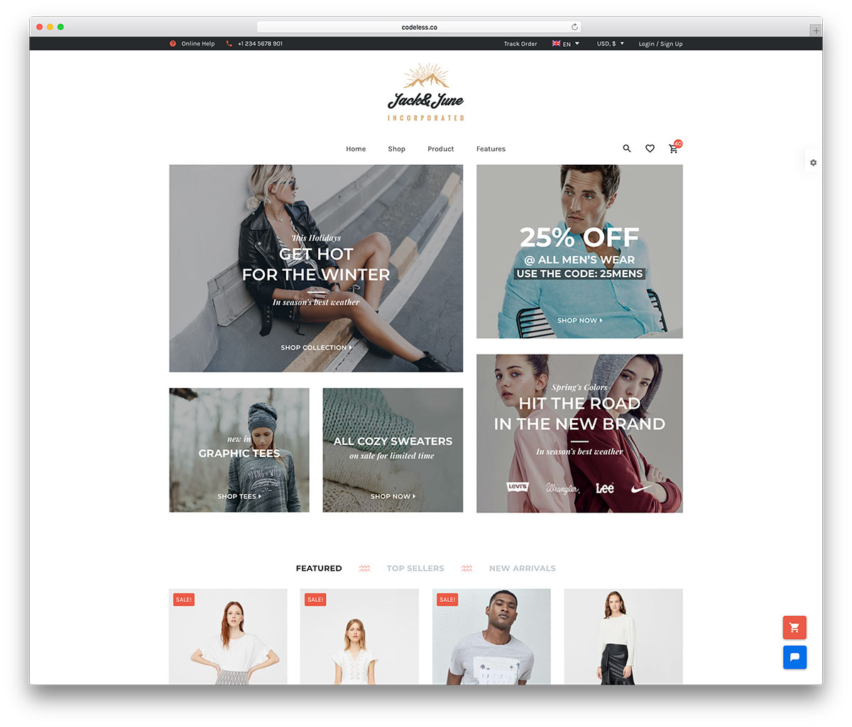 june - simple fashion e-commerce theme