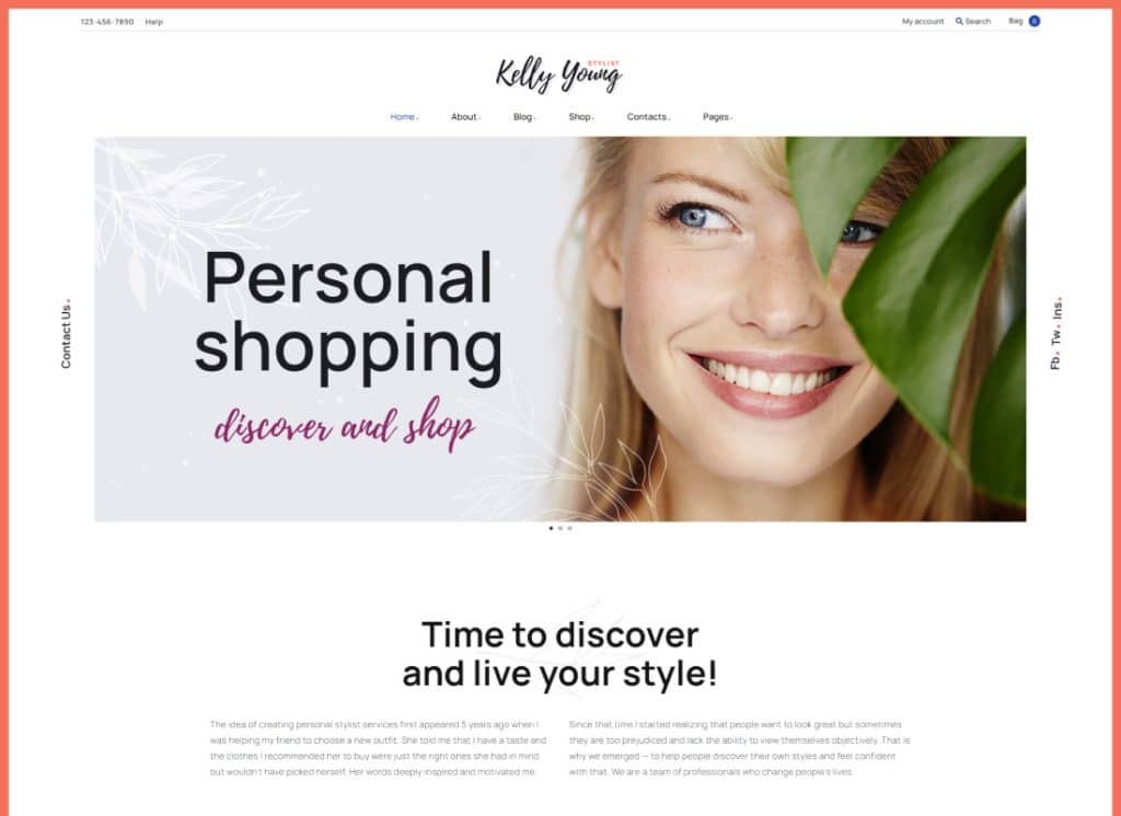 Kelly Young - Personal Stylist WordPress Theme