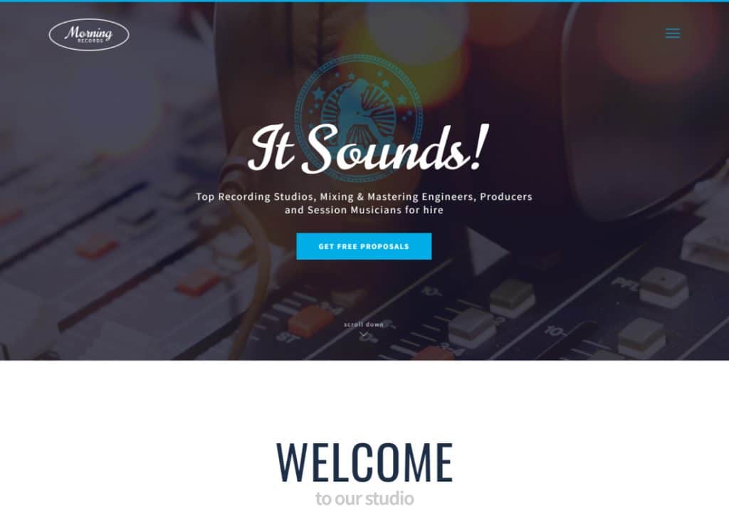 Morning Records - Stylish Sound Electronic Studio WordPress Theme