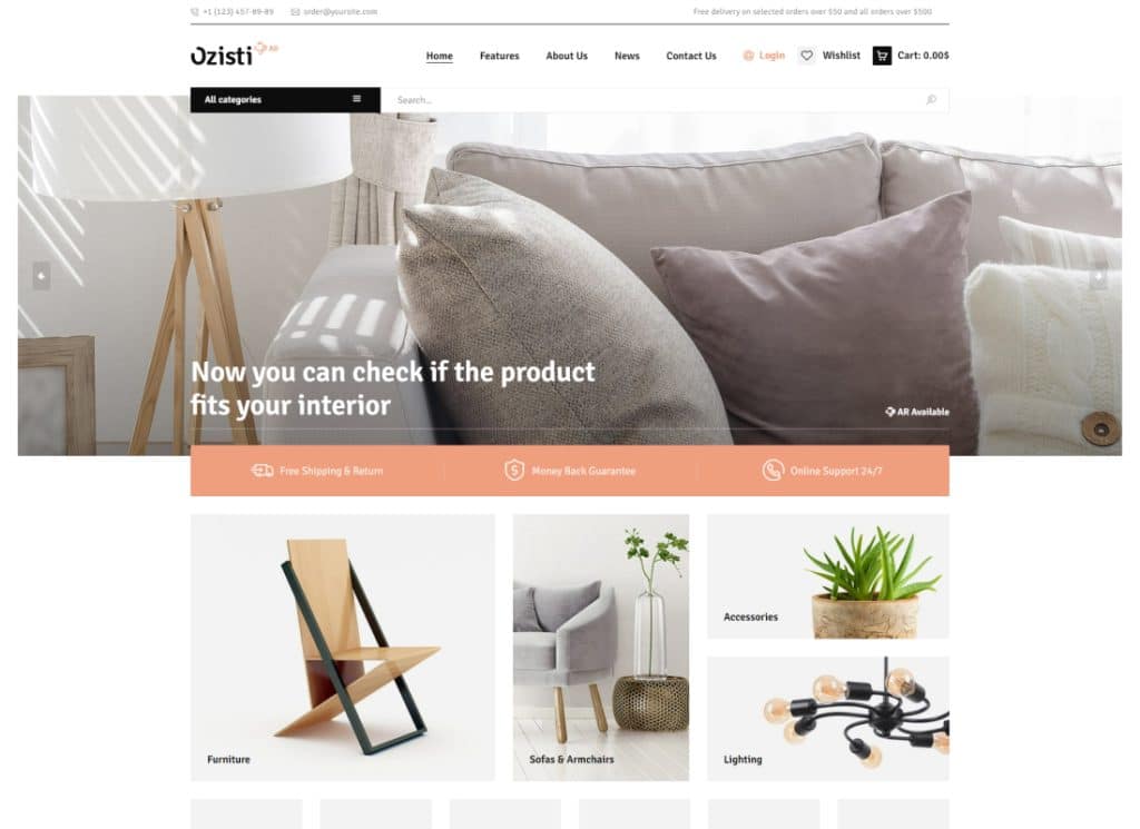 Ozisti - Multi-Concept WooCommerce WordPress Theme Augmented Reality Store Ready