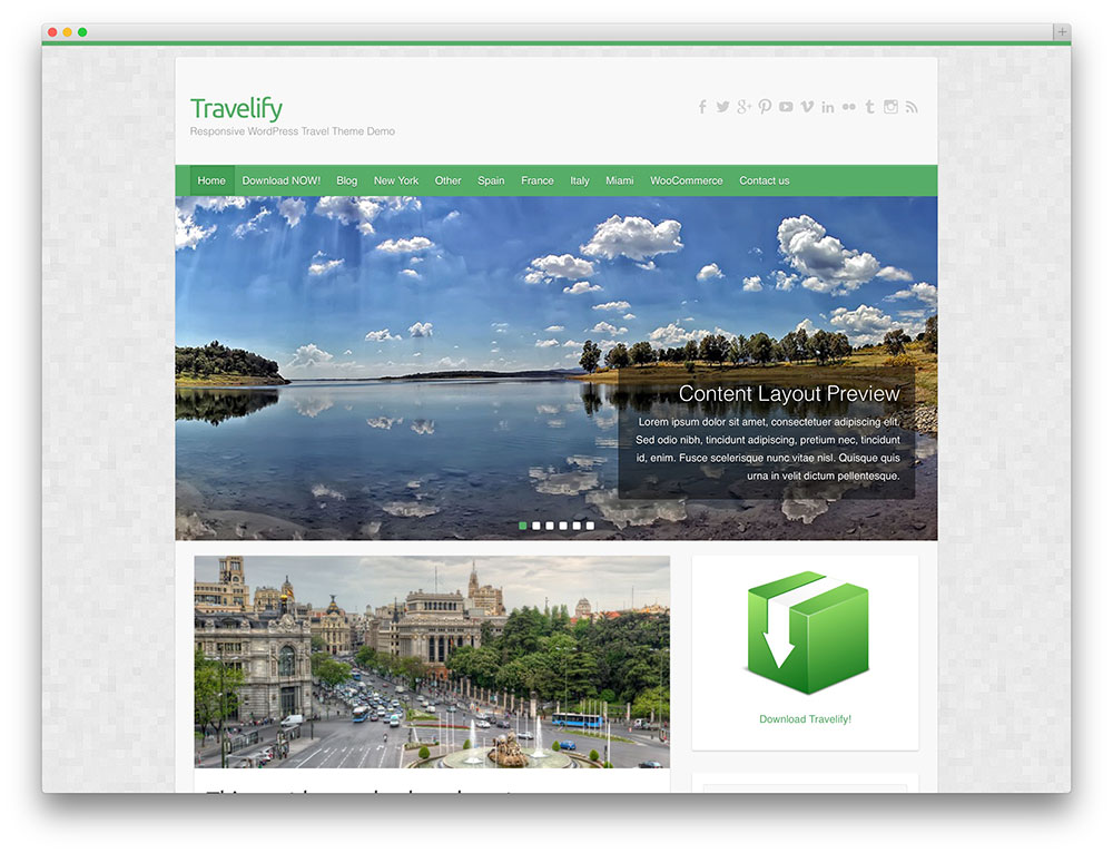 travelify - free travel theme