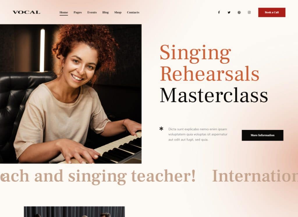 Vocal | Singing & Voice Artist WordPress Theme